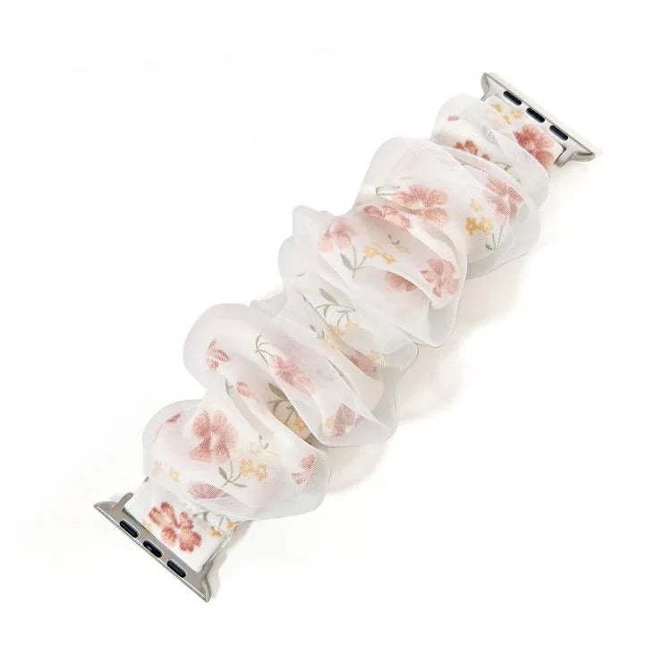 Bracelete xDfind Híbrida de Organza Dupla Camada em Poliéster, Para Apple Watch 42 / 44 / 45 / 46 / 49mm, Para Apple Watch 38 / 40 / 41 / S10 42mm