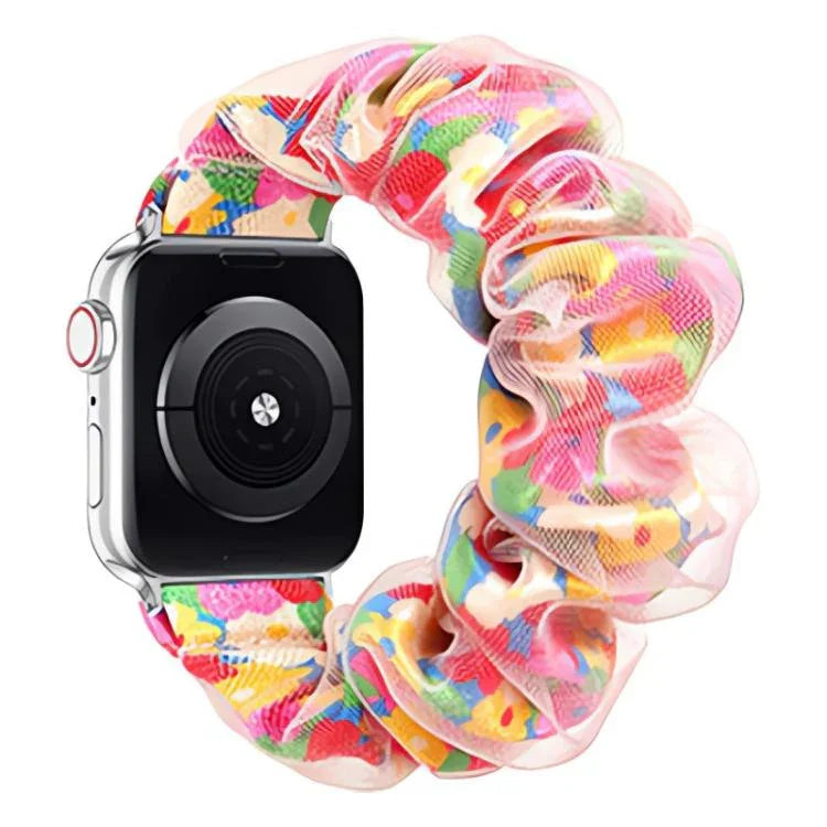 Bracelete xDfind Híbrida de Organza Dupla Camada em Poliéster, Para Apple Watch 42 / 44 / 45 / 46 / 49mm, Para Apple Watch 38 / 40 / 41 / S10 42mm