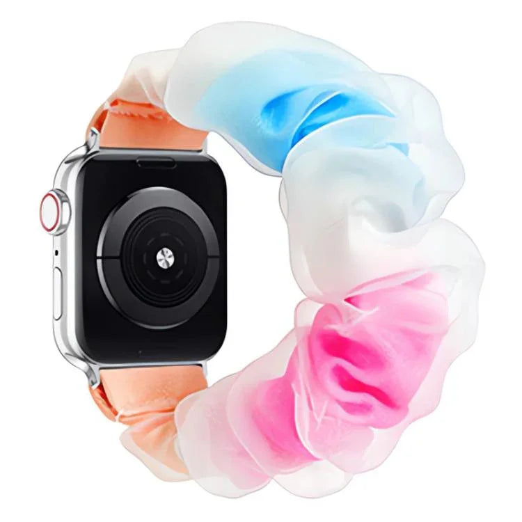 Bracelete xDfind Híbrida de Organza Dupla Camada em Poliéster, Para Apple Watch 42 / 44 / 45 / 46 / 49mm, Para Apple Watch 38 / 40 / 41 / S10 42mm