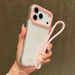 Color Contrast Lens Frame Transparent TPU Phone Case with Lanyard, For iPhone 17 Pro Max, For iPhone 17 Pro