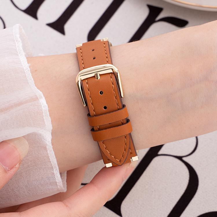 Bracelete xDfind Híbrida em Metal e Couro em Forma de V, Para Apple Watch 42 / 44 / 45 / 46 / 49mm, Para Apple Watch 38 / 40 / 41 / S10 42mm