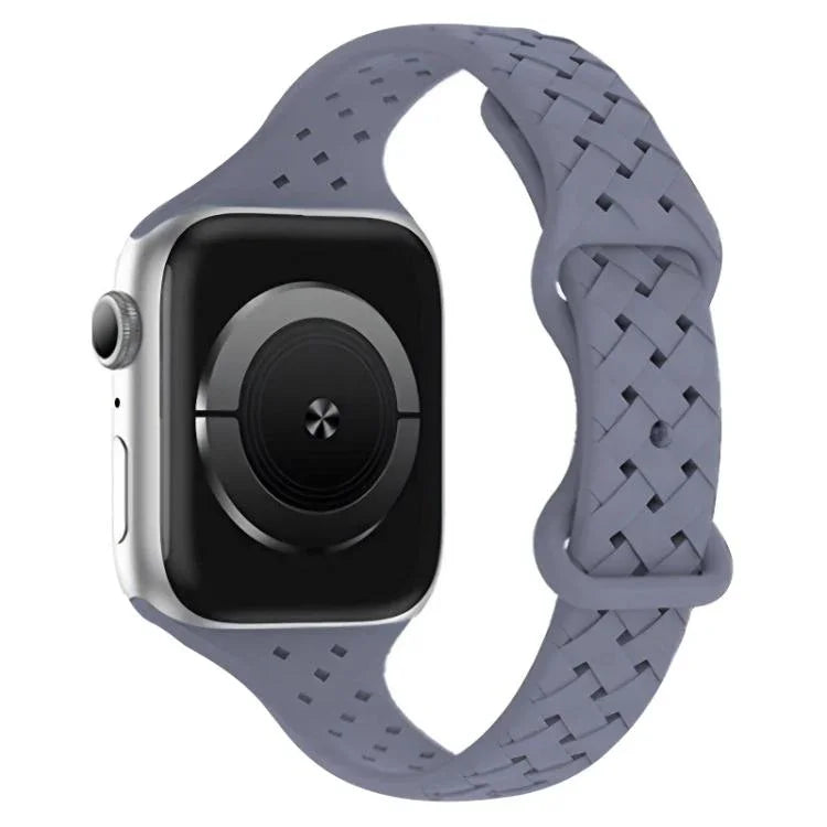 Bracelete xDfind em Silicone Trançado com Fivela Borboleta, Para Apple Watch 42 / 44 / 45 / 46 / 49mm, Para Apple Watch 38 / 40 / 41 / S10 42mm