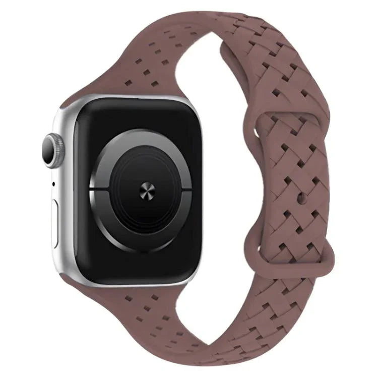Bracelete xDfind em Silicone Trançado com Fivela Borboleta, Para Apple Watch 42 / 44 / 45 / 46 / 49mm, Para Apple Watch 38 / 40 / 41 / S10 42mm