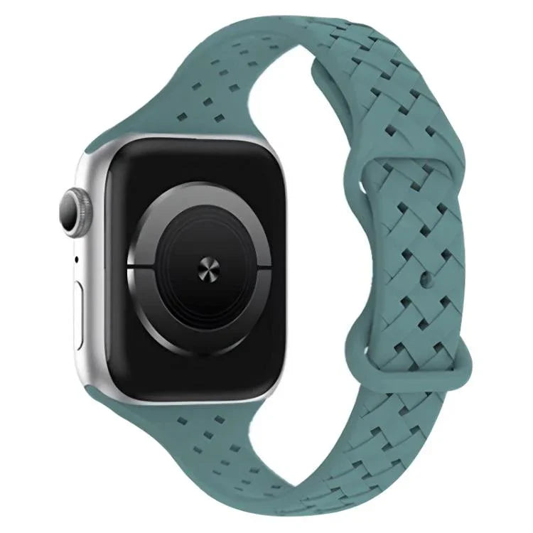 Bracelete xDfind em Silicone Trançado com Fivela Borboleta, Para Apple Watch 42 / 44 / 45 / 46 / 49mm, Para Apple Watch 38 / 40 / 41 / S10 42mm