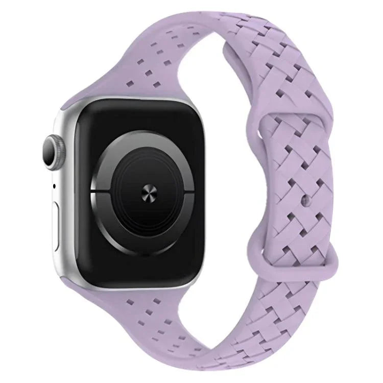 Bracelete xDfind em Silicone Trançado com Fivela Borboleta, Para Apple Watch 42 / 44 / 45 / 46 / 49mm, Para Apple Watch 38 / 40 / 41 / S10 42mm