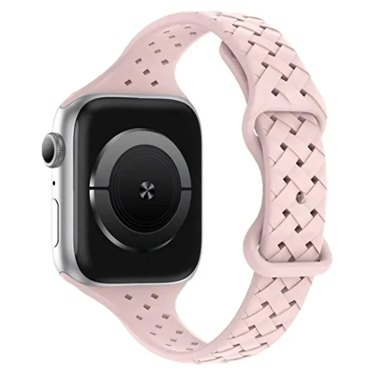 Bracelete xDfind em Silicone Trançado com Fivela Borboleta, Para Apple Watch 42 / 44 / 45 / 46 / 49mm, Para Apple Watch 38 / 40 / 41 / S10 42mm