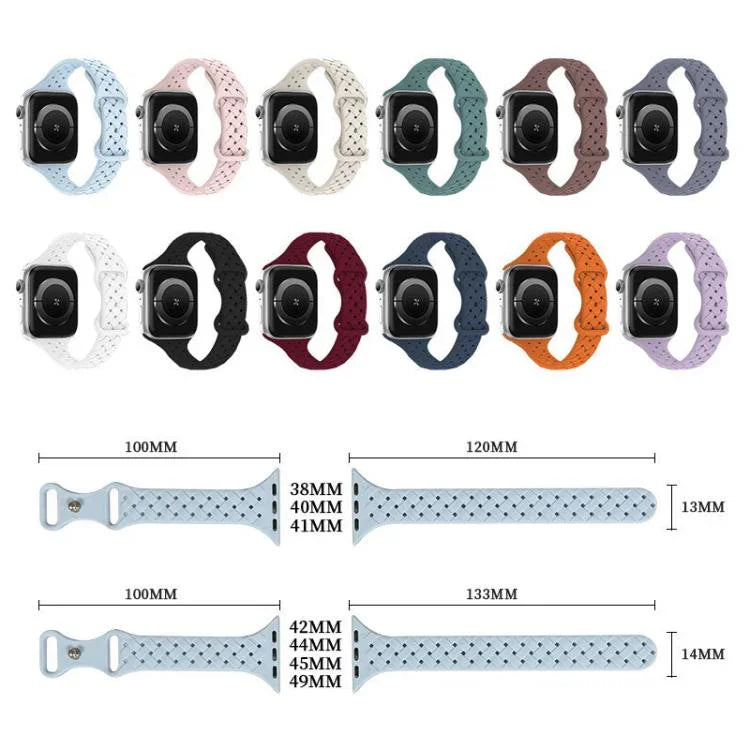 Bracelete xDfind em Silicone Trançado com Fivela Borboleta, Para Apple Watch 42 / 44 / 45 / 46 / 49mm, Para Apple Watch 38 / 40 / 41 / S10 42mm