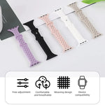 Bracelete xDfind em Silicone Trançado com Fivela Borboleta, Para Apple Watch 42 / 44 / 45 / 46 / 49mm, Para Apple Watch 38 / 40 / 41 / S10 42mm