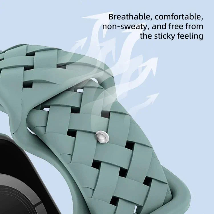 Bracelete xDfind em Silicone Trançado com Fivela Borboleta, Para Apple Watch 42 / 44 / 45 / 46 / 49mm, Para Apple Watch 38 / 40 / 41 / S10 42mm