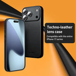 Capa para telemóvel em pele tecnológica QIALINO com MagSafe, Para iPhone 17 Pro Max, Para iPhone 17 Pro, Para iPhone 17, Para iPhone Air