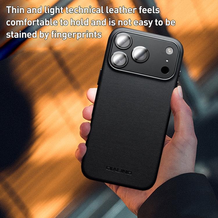 Capa para telemóvel em pele tecnológica QIALINO com MagSafe, Para iPhone 17 Pro Max, Para iPhone 17 Pro, Para iPhone 17, Para iPhone Air