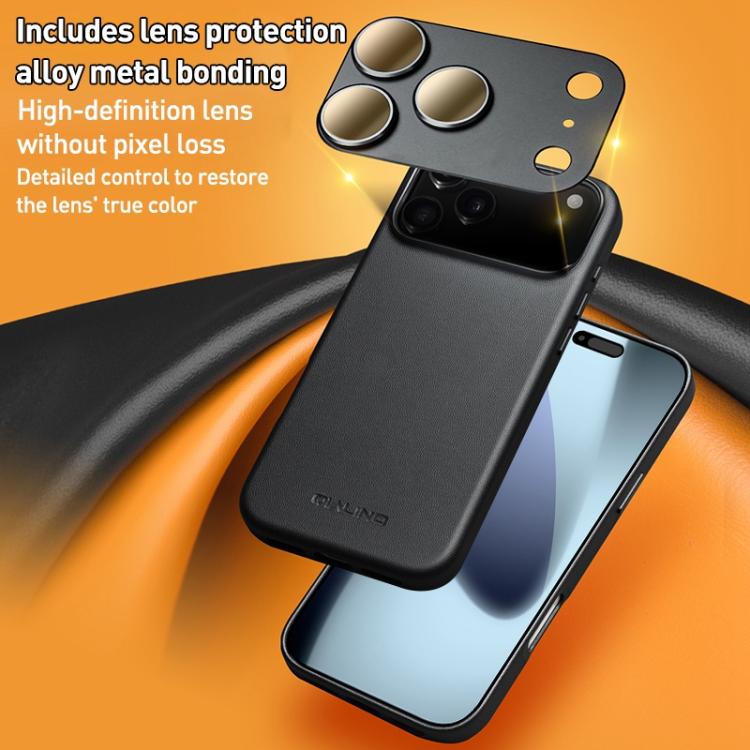 Capa para telemóvel em pele tecnológica QIALINO com MagSafe, Para iPhone 17 Pro Max, Para iPhone 17 Pro, Para iPhone 17, Para iPhone Air