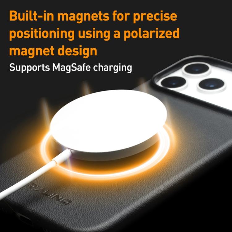 Capa para telemóvel em pele tecnológica QIALINO com MagSafe, Para iPhone 17 Pro Max, Para iPhone 17 Pro, Para iPhone 17, Para iPhone Air