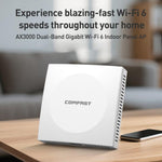 COMFAST CF-E593AX WiFi6 Dual-Band 3000Mbps AP de Parede, CF-E593AX