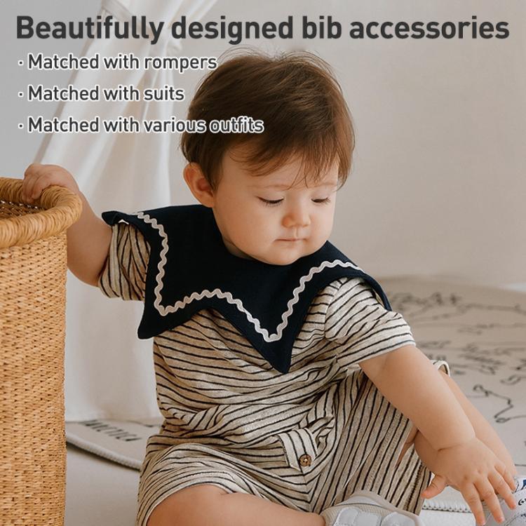 Benzdeer Baby Bib Infants Saliva Towel, Brown Striped Square Collar, Brown Striped Flower Shape, Beige Hexagon, Beige Square Collar, Chocolate Hexagon, Dark Blue Hexagon, Small Squares Hexagon, Apricot Plaid Flower Shape, Apricot Striped Square Collar