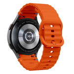 Pulseira de Silicone com Costura Ondulada e Filme Curvo 3D, Para Samsung Galaxy Watch5 Pro 45mm, Para Samsung Galaxy Watch5 40mm, Para Samsung Galaxy Watch4 44mm, Para Samsung Galaxy Watch4 40mm