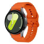 Pulseira de Silicone com Costura Ondulada e Filme Curvo 3D, Para Samsung Galaxy Watch4 Classic 46mm, Para Samsung Galaxy Watch4 Classic 42mm, Para Samsung Galaxy Watch5 Active 40mm, Para Samsung Galaxy Watch5 Active 44mm