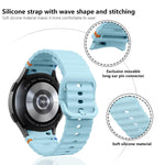 Pulseira de Silicone com Costura Ondulada e Filme Curvo 3D, Para Samsung Galaxy Watch5 Pro 45mm, Para Samsung Galaxy Watch5 40mm, Para Samsung Galaxy Watch4 44mm, Para Samsung Galaxy Watch4 40mm