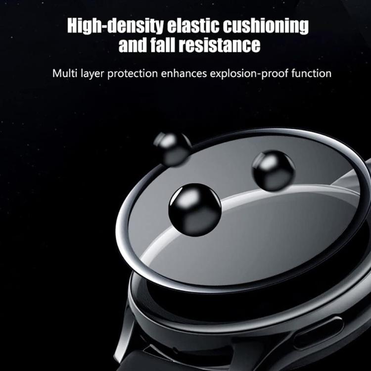 Pulseira de Relógio de Silicone com Costura Ondulada e Filme Curvo 3D, Para Samsung Galaxy Watch6 44mm, Para Samsung Galaxy Watch6 40mm, Para Samsung Galaxy Watch6 Classic 43mm, Para Samsung Galaxy Watch5 44mm