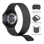 Pulseira de Relógio Milanesa Magnética em Aço Inoxidável com Filme Curvo 3D, Para Samsung Galaxy Watch4 Classic 46mm, Para Samsung Galaxy Watch4 Classic 42mm, Para Samsung Galaxy Watch5 Active 40mm, Para Samsung Galaxy Watch5 Active 44mm