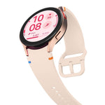 Pulseira de Relógio de Silicone com Costura Simples e Filme Curvo 3D, Para Samsung Galaxy Watch FE 40mm, Para Samsung Galaxy Watch7 44mm, Para Samsung Galaxy Watch7 40mm, Para Samsung Galaxy Watch6 Classic 47mm
