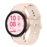 Pulseira de Relógio de Silicone com Costura Simples e Filme Curvo 3D, Para Samsung Galaxy Watch5 Pro 45mm, Para Samsung Galaxy Watch5 40mm, Para Samsung Galaxy Watch4 44mm, Para Samsung Galaxy Watch4 40mm