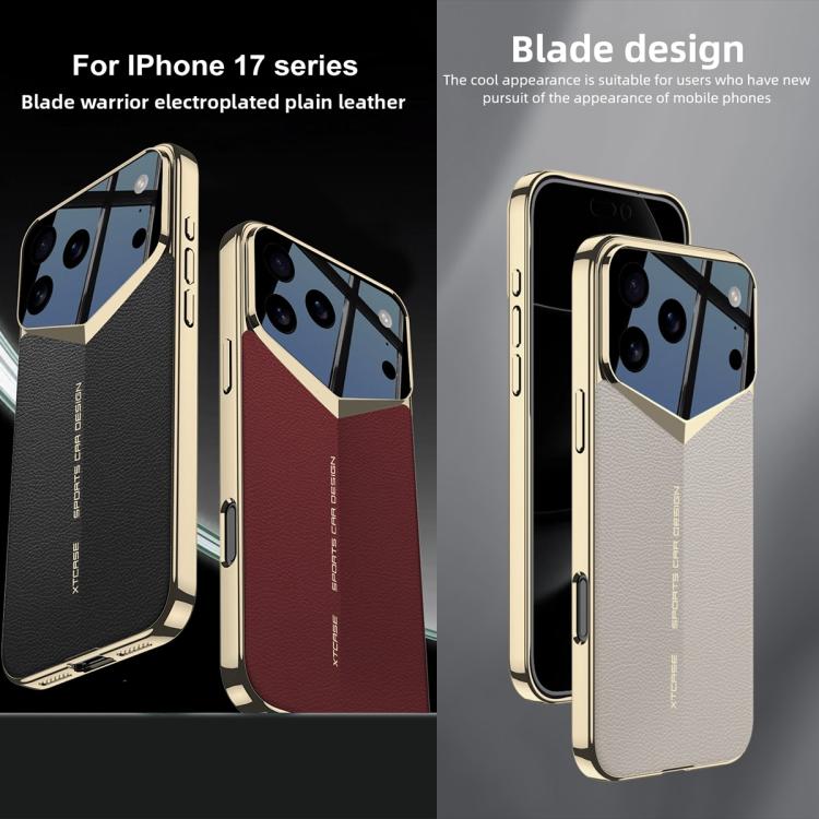 Capa para telemóvel em pele lisa GKK Blade Phantom, Para iPhone 17 Pro Max, Para iPhone 17 Pro