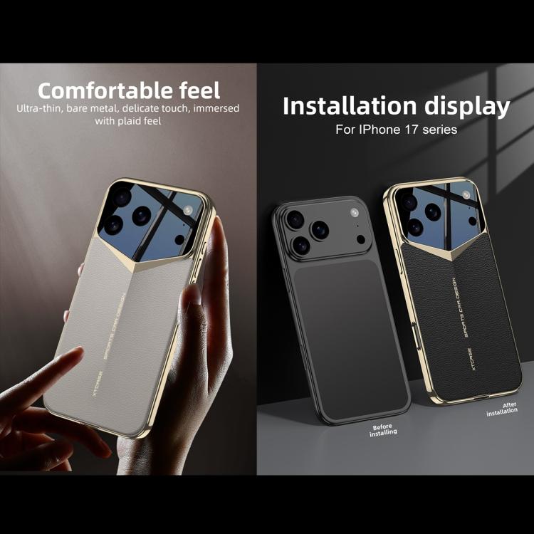 Capa para telemóvel em pele lisa GKK Blade Phantom, Para iPhone 17 Pro Max, Para iPhone 17 Pro