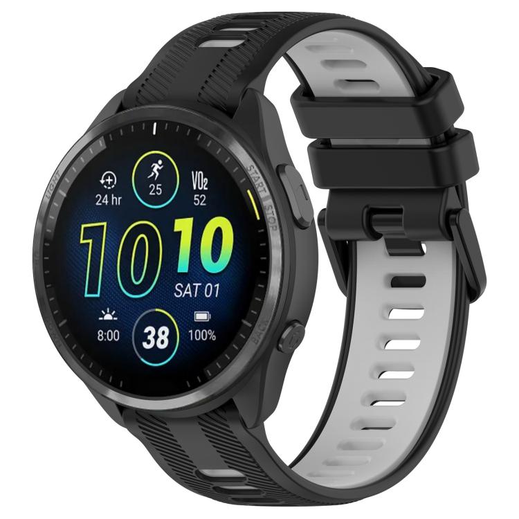xDfind Two Color Silicone Watch Band, For Garmin Forerunner 965