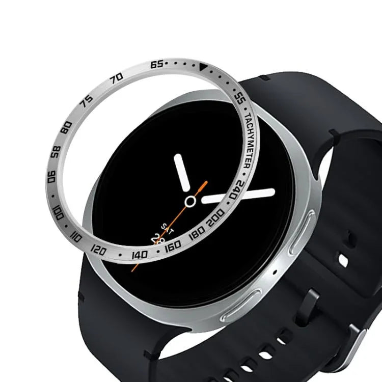 Anel de moldura metálica protetor para relógio inteligente, Estilo: Estilo E, Para Samsung Galaxy Watch8 Classic 46mm, Para Samsung Galaxy Watch8 44mm, Para Samsung Galaxy Watch8 40mm