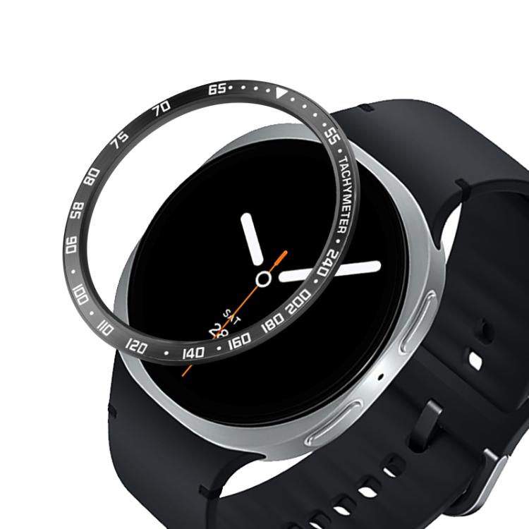 Anel de moldura metálica protetor para relógio inteligente, Estilo: Estilo E, Para Samsung Galaxy Watch8 Classic 46mm, Para Samsung Galaxy Watch8 44mm, Para Samsung Galaxy Watch8 40mm