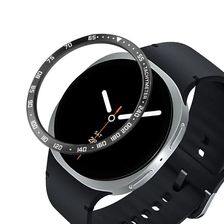 Anel de moldura metálica protetor para relógio inteligente, Estilo: Estilo E, Para Samsung Galaxy Watch8 Classic 46mm, Para Samsung Galaxy Watch8 44mm, Para Samsung Galaxy Watch8 40mm