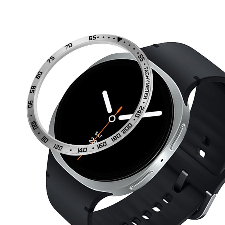 Anel de moldura metálica protetor para relógio inteligente, Estilo: Estilo E, Para Samsung Galaxy Watch8 Classic 46mm, Para Samsung Galaxy Watch8 44mm, Para Samsung Galaxy Watch8 40mm