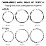 Anel de moldura metálica protetor para relógio inteligente, Estilo: Estilo E, Para Samsung Galaxy Watch8 Classic 46mm, Para Samsung Galaxy Watch8 44mm, Para Samsung Galaxy Watch8 40mm