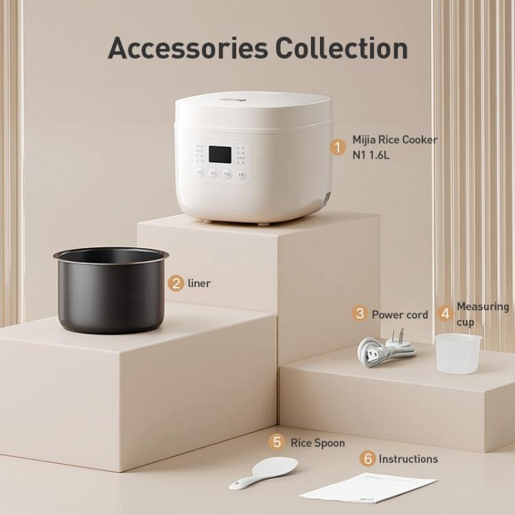 Original Xiaomi Mijia Panela de Arroz Inteligente N1, Plugue CN, 1,6L