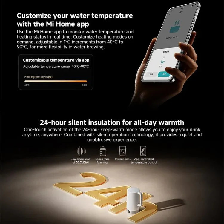 Chaleira Elétrica de Temperatura Constante Original Xiaomi Mijia 2.0L 1800W 3 Pro, Plug CN