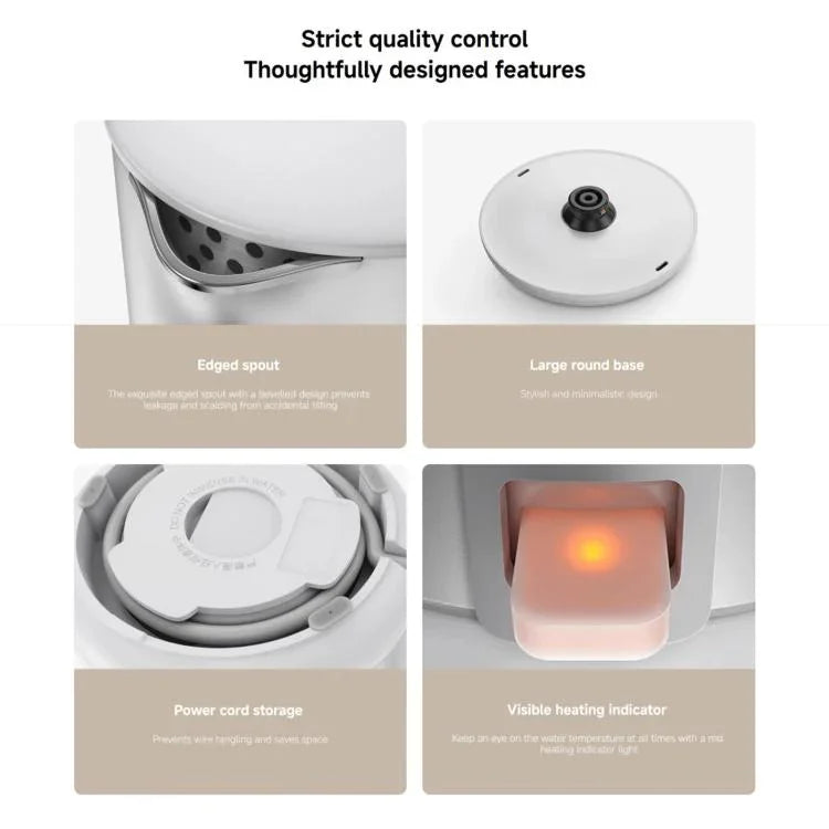 Chaleira Elétrica Original Xiaomi Mijia 1.7L 1800W S1, Plug CN