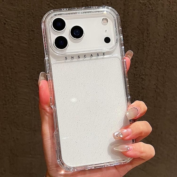 Capa para telemóvel 3 em 1 em TPU + PC com pó brilhante, Para iPhone 17 Pro Max, Para iPhone 17 Pro