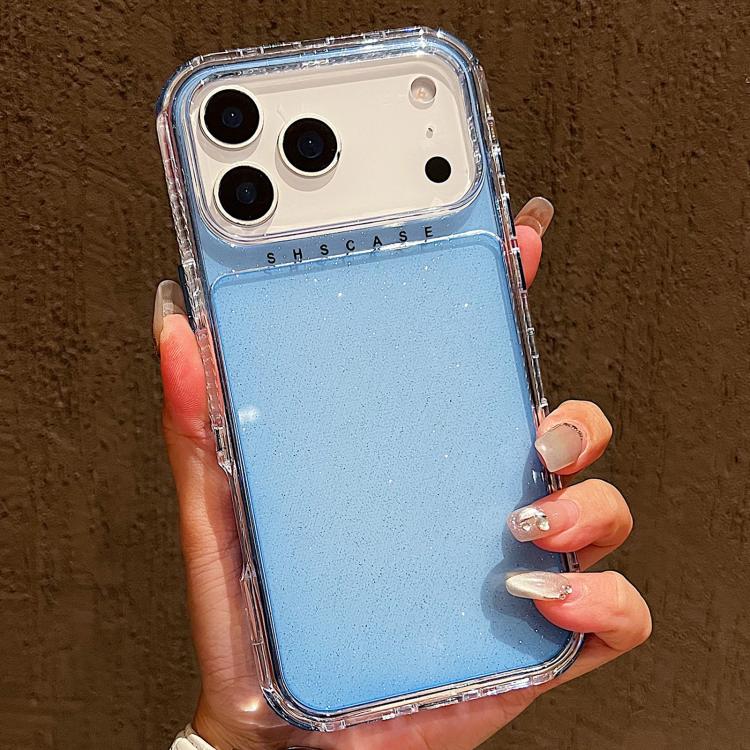 Capa para telemóvel 3 em 1 em TPU + PC com pó brilhante, Para iPhone 17 Pro Max, Para iPhone 17 Pro