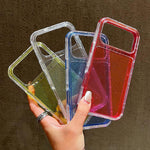 Capa para telemóvel 3 em 1 em TPU + PC com pó brilhante, Para iPhone 17 Pro Max, Para iPhone 17 Pro