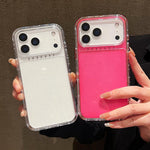 Capa para telemóvel 3 em 1 em TPU + PC com pó brilhante, Para iPhone 17 Pro Max, Para iPhone 17 Pro