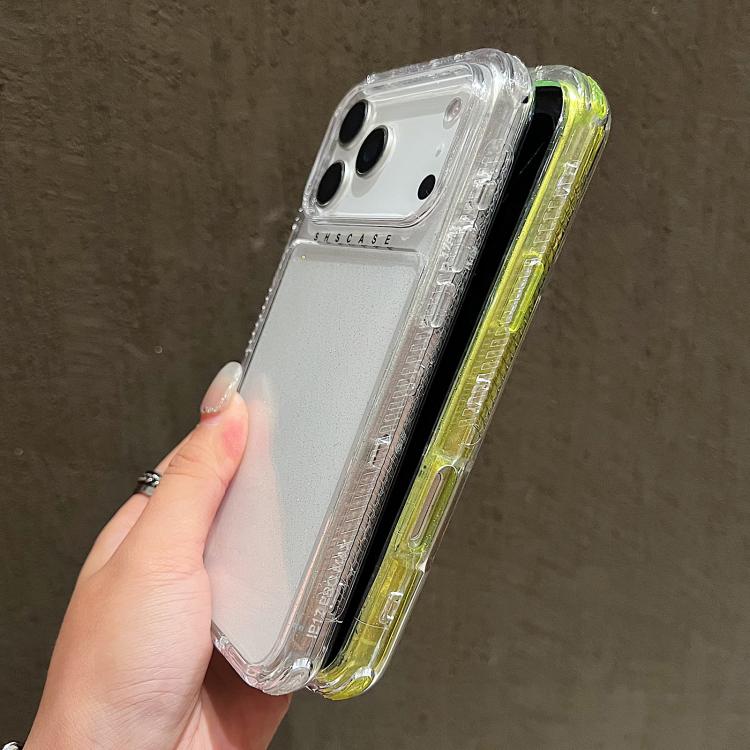Capa para telemóvel 3 em 1 em TPU + PC com pó brilhante, Para iPhone 17 Pro Max, Para iPhone 17 Pro