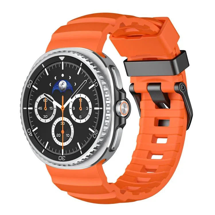 Correia de relógio em silicone com fivela preta Wild Path, Para Samsung Galaxy Watch8 / Watch8 Classic