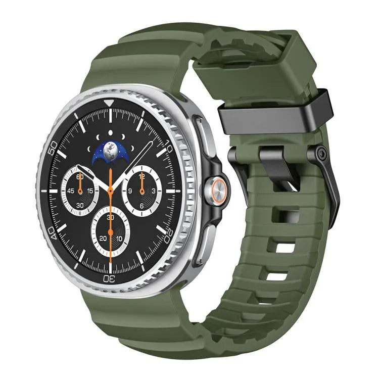 Correia de relógio em silicone com fivela preta Wild Path, Para Samsung Galaxy Watch8 / Watch8 Classic