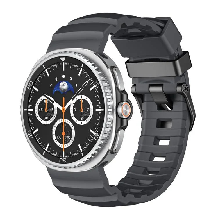 Correia de relógio em silicone com fivela preta Wild Path, Para Samsung Galaxy Watch8 / Watch8 Classic