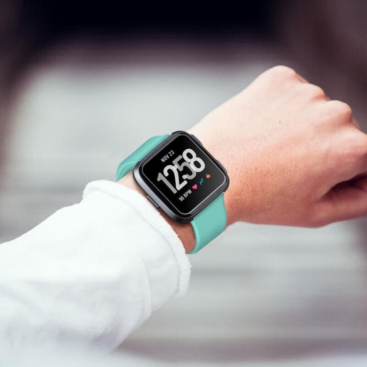For Fitbit Versa 2 / Versa / Versa Lite xDfind Reverse Buckle Solid Color Silicone Watch Band, S, L