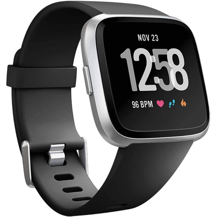 For Fitbit Versa 2 / Versa / Versa Lite xDfind Flat Holes Solid Color Silicone Watch Band, S, L