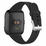 For Fitbit Versa 2 / Versa / Versa Lite xDfind Silver Buckle Slim Solid Color Silicone Watch Band, S, L