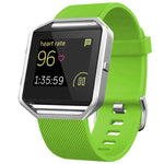 For Fitbit Blaze xDfind Steel Buckle Diagonal Texture Solid Color Silicone Watch Band, S, L