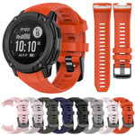 xDfind Quick Release Plastic Connector Solid Color Silicone Watch Band, For Garmin Instinct 2X